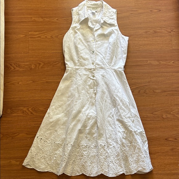 Coldwater Creek Dresses & Skirts - Coldwater Creek White Sleeveless Midi Dress